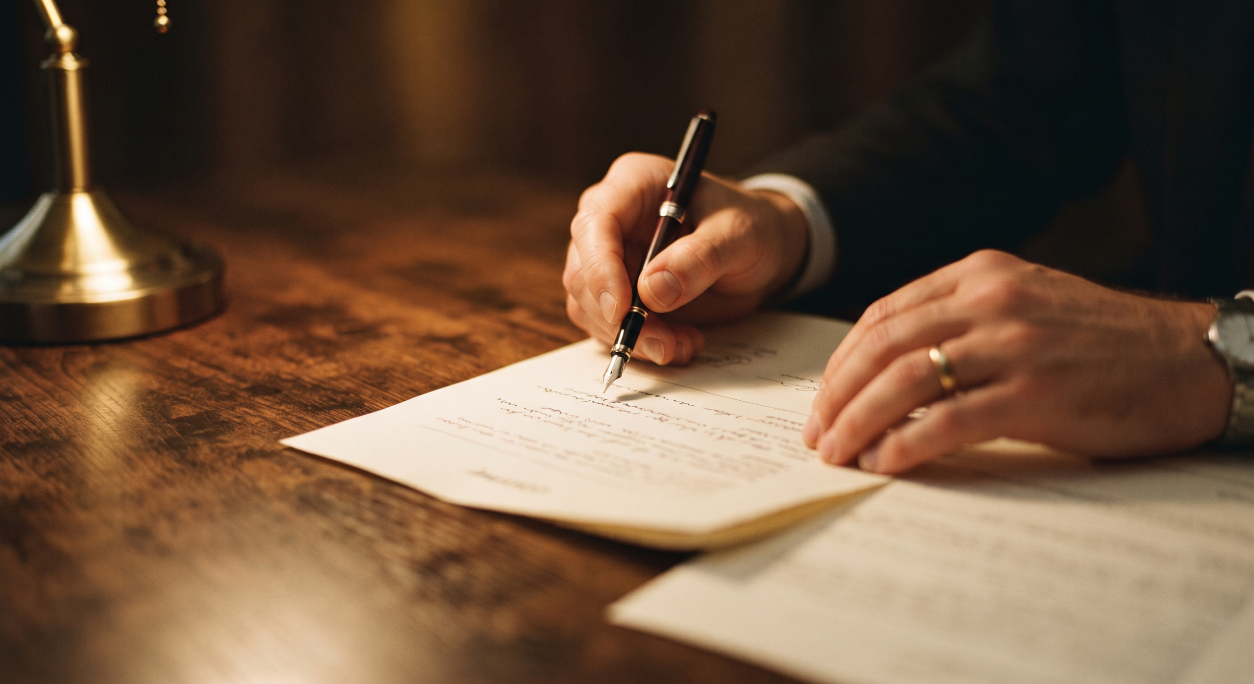 Hands reviewing a property contract