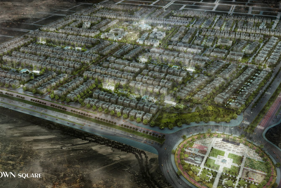 Aerial view of the Uptown October master-planned city, Egypt