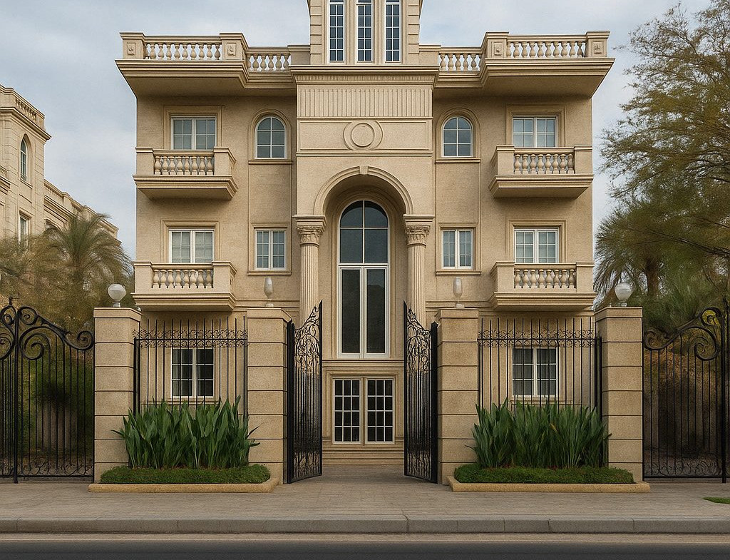 Uptown Residence neoclassical apartment building, Uptown October, Egypt