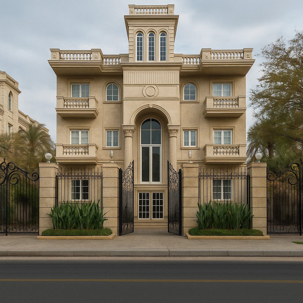 Uptown Residence neoclassical apartment building, Uptown October, Egypt