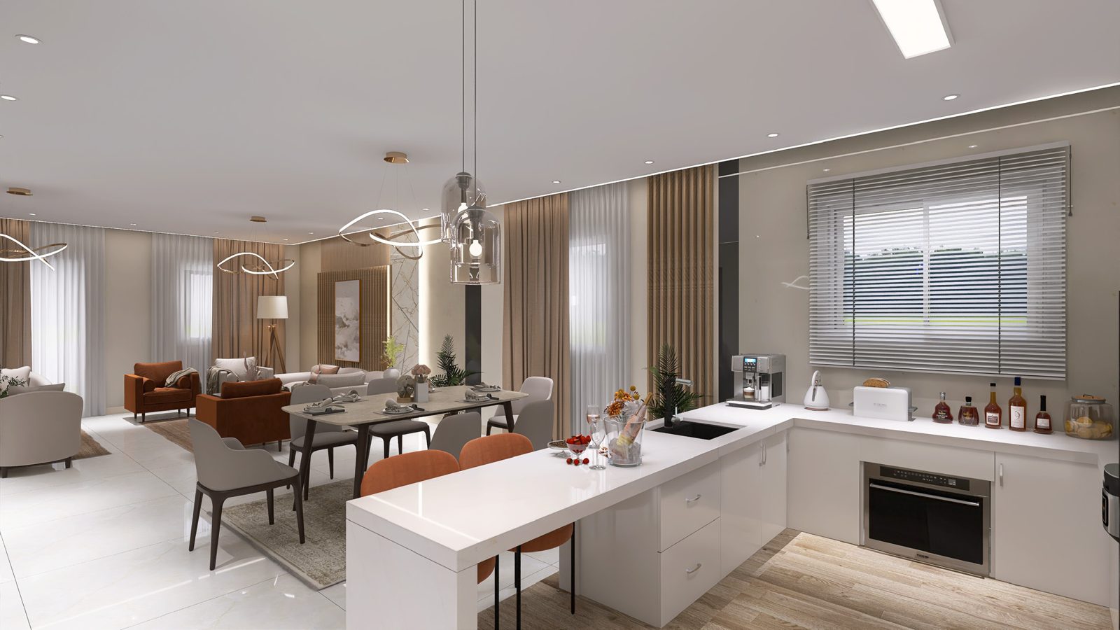 Kitchen, Uptown Residence apartment